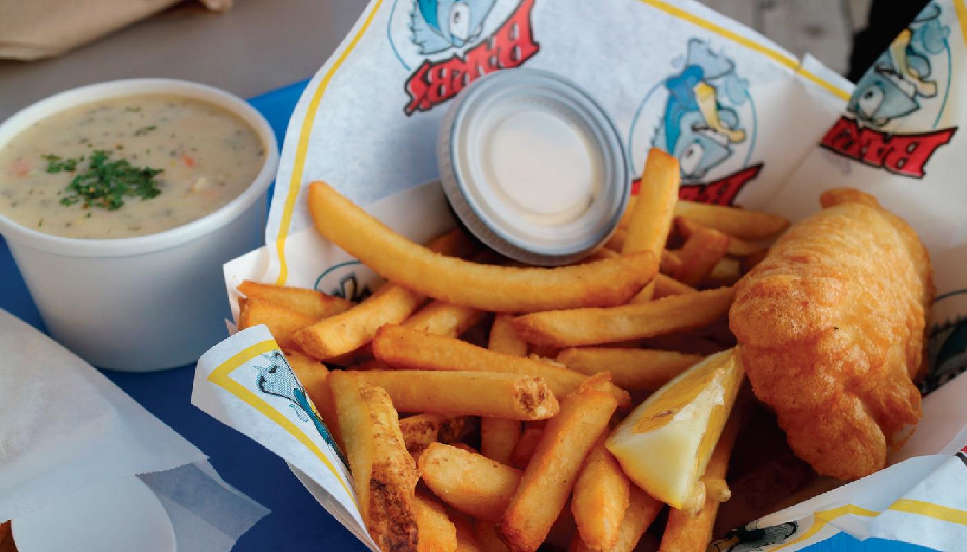 fish and chips with chowder
